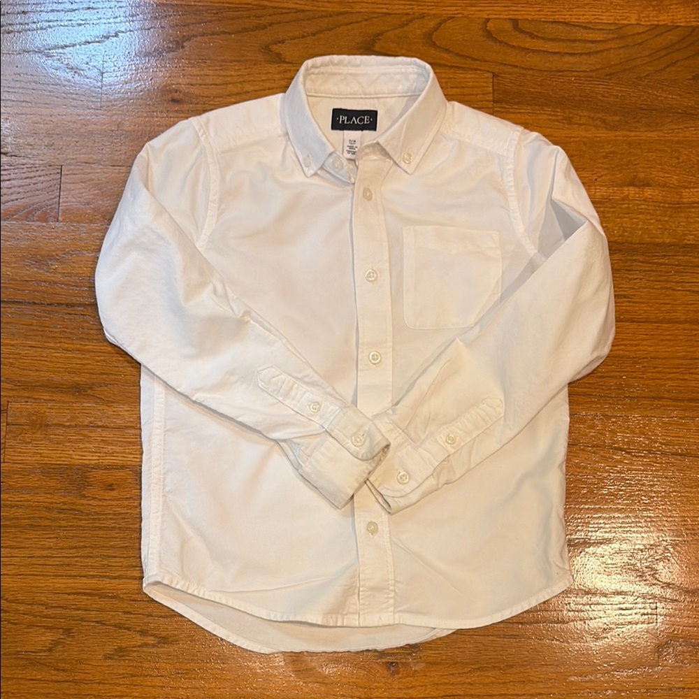 Place White Button Down Shirt Crisp Cotton Classic